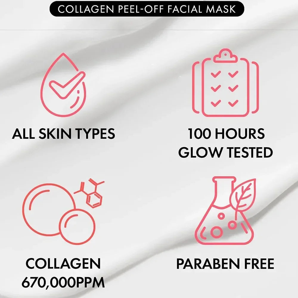 Collagen Wrapping Peel-Off Face Mask 670,000ppm | Glass Skin Collagen Peel-Off Mask QXL