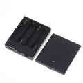 4AA Battery Holder Box with USB Output for LED Strip Lights Battery Holder Case QXL Black
