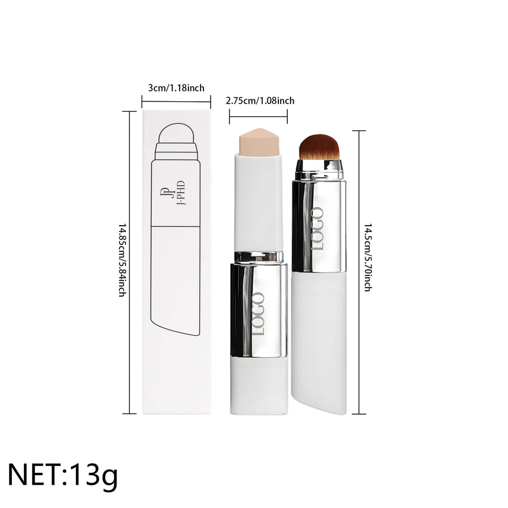 2-in-1 Brush Head Foundation Stick | Matte Long-Lasting Foundation Stick QXL