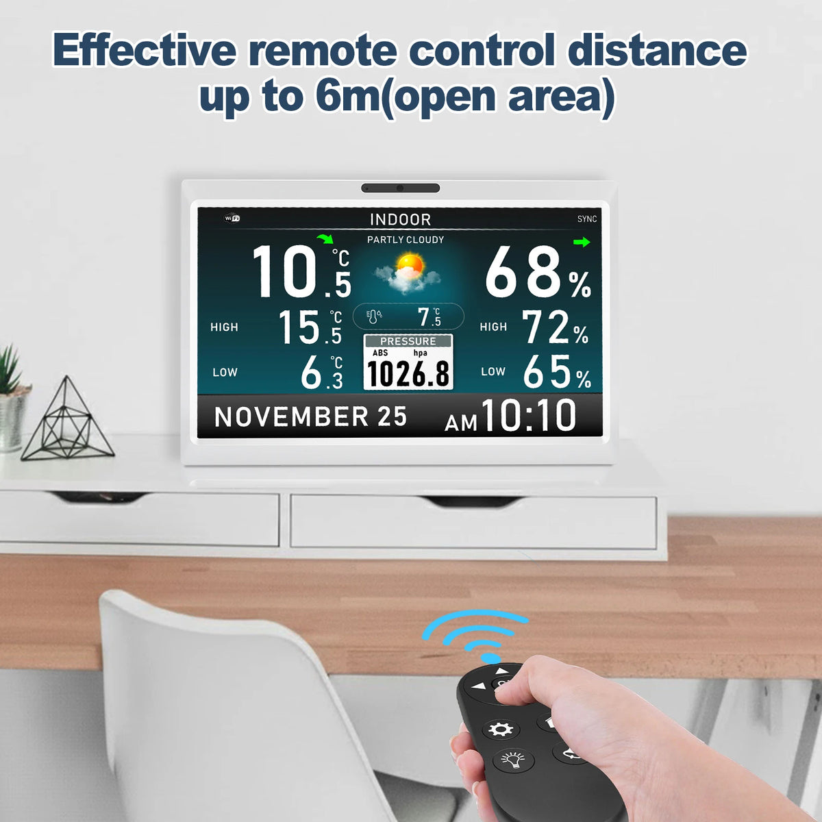 10.1" WiFi Weather Station | Digital Photo Frame & Remote WiFi Weather Station QXL