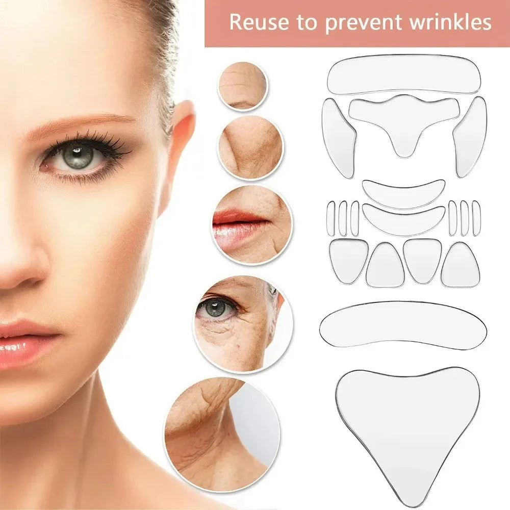 Reusable Silicone Anti-Wrinkle Patches | Face, Neck & Eye Silicone Wrinkle Patches QXL