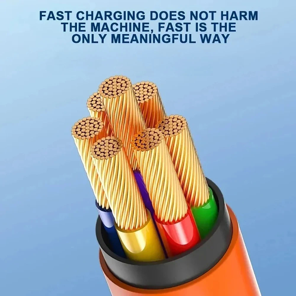 120W USB-C Silicone Cable | 180° Rotating Elbow Fast Charge USB-C Charging Cable QXL