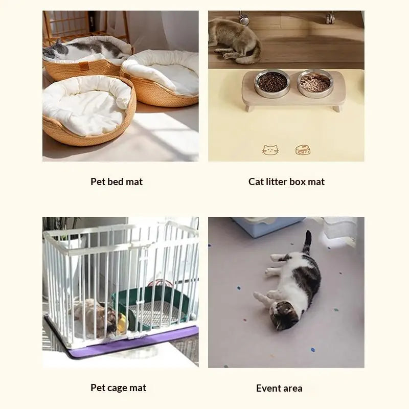 Diatomaceous Earth Pet Placemat | Quick-Dry Dog & Cat Bowl Mat Pet Feeding Mat QXL