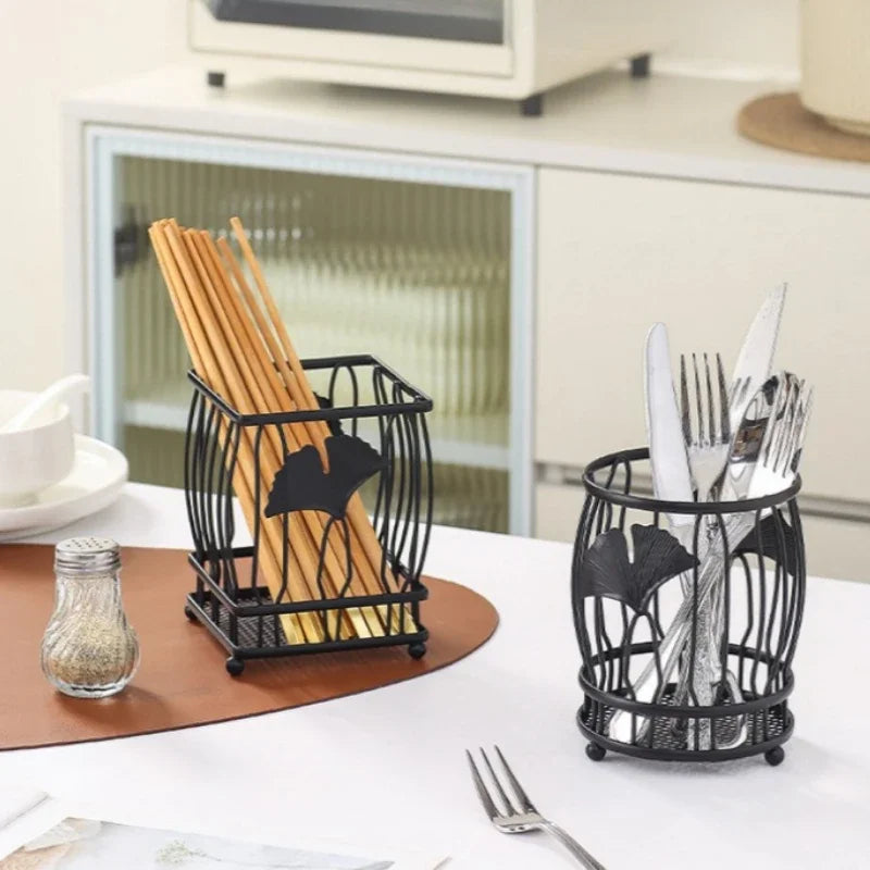 Iron Art Apricot Leaf Utensil Holder & Pen Organizer Utensil Holder Organizer QXL