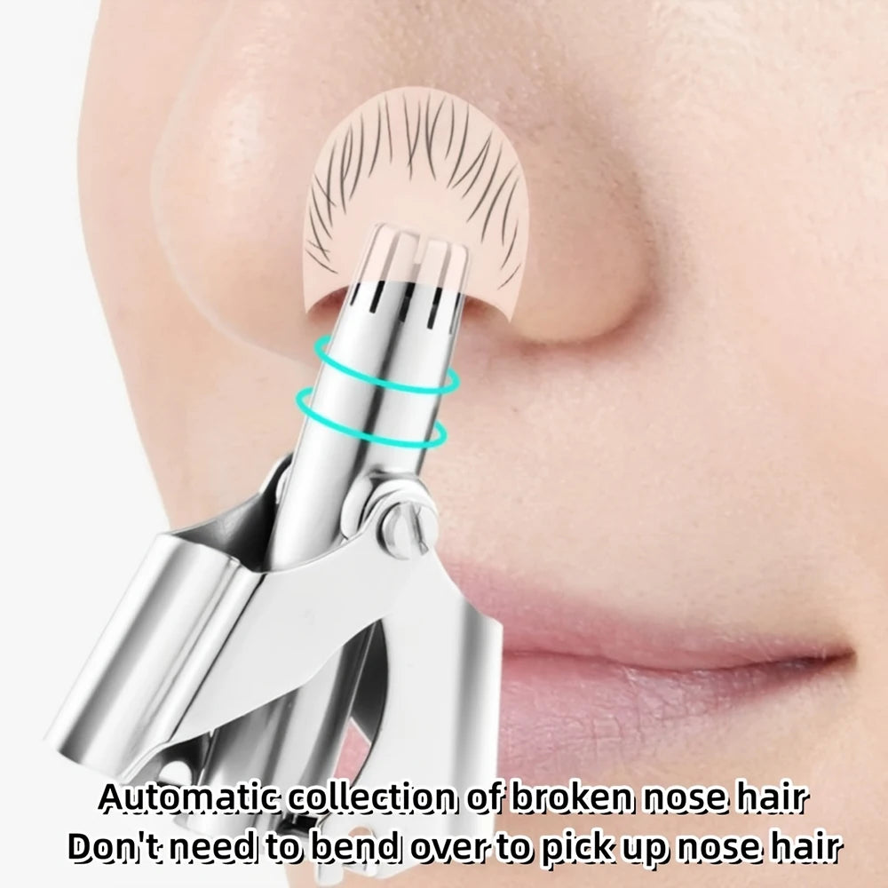Manual Nose & Ear Hair Trimmer | Stainless Steel Washable Nose & Ear Trimmer QXL