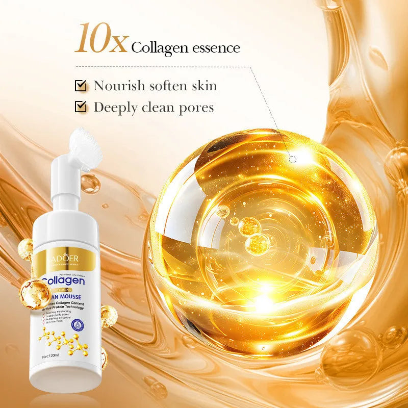 SADOER Collagen Facial Cleanser Mousse – Deep Clean 120ml Facial Cleanser Mousse QXL