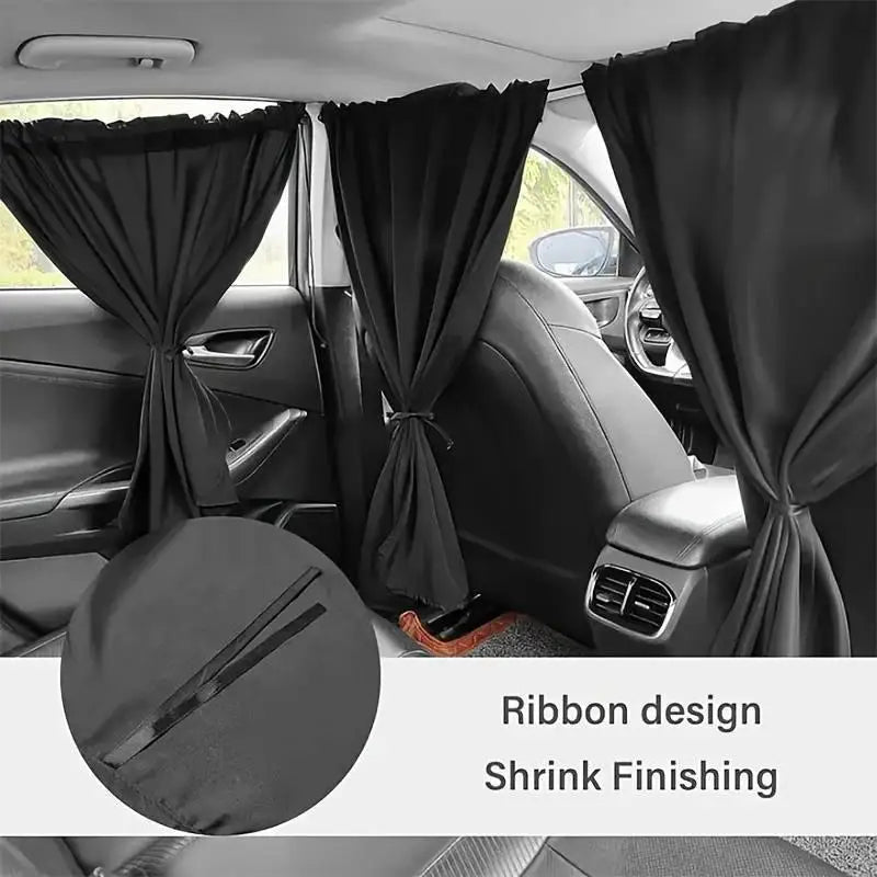 Car Privacy Curtain Window Shade | Sun & Heat Protection Car Window Curtain QXL