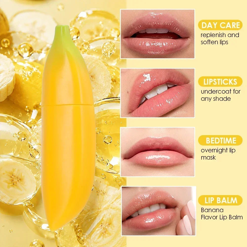 Julystar Banana Lip Balm – Travel Size Hydrating Lip Care Lip Balm QXL