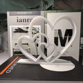 Black & White Heart Statue | Desk & Bookshelf Decor Gift Decorative Figurine QXL WHITE