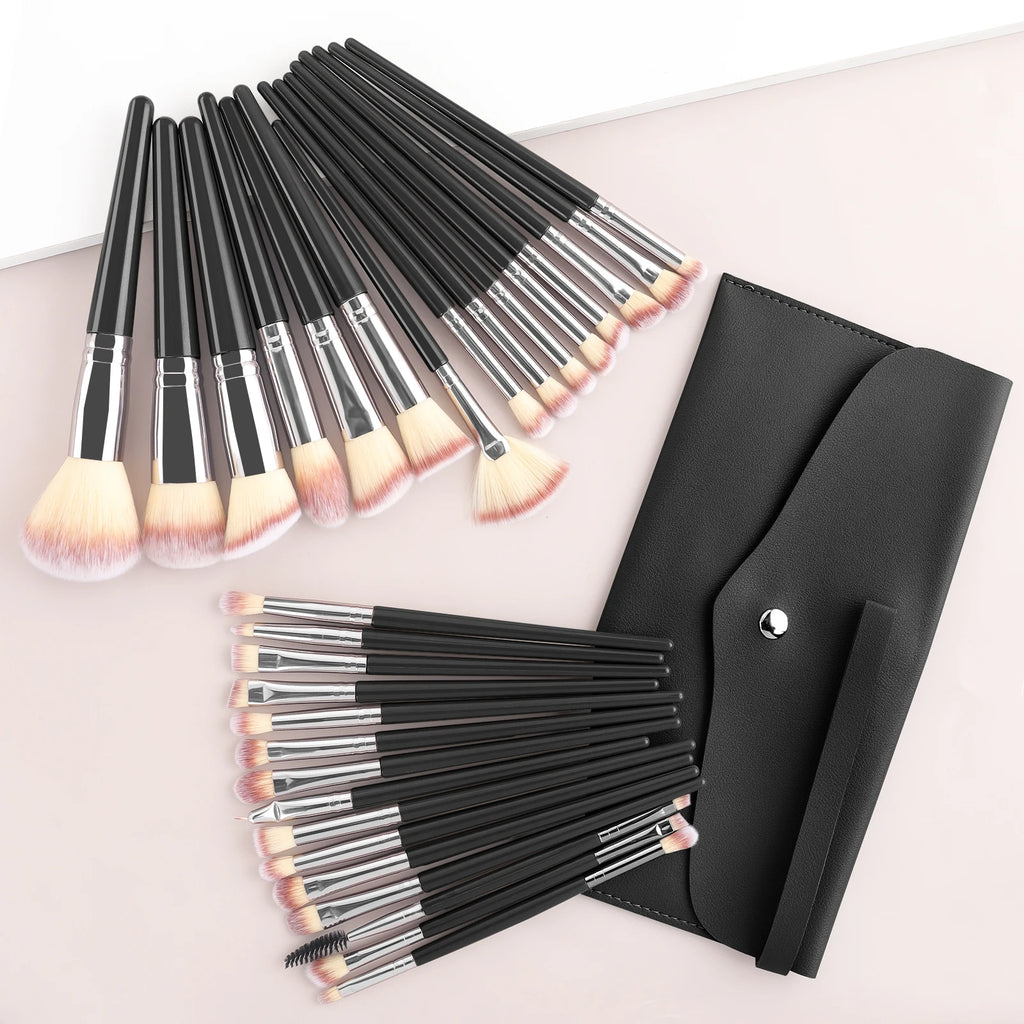30-Piece Makeup Brush Set with Pouch | Ronshadow Makeup Brush Set QXL