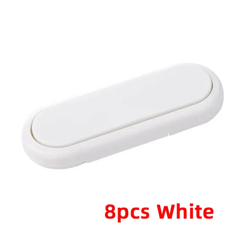 8-Pack Baby Cabinet & Drawer Safety Locks – Anti-Pinch Baby Safety Lock QXL B180 White-8pcs