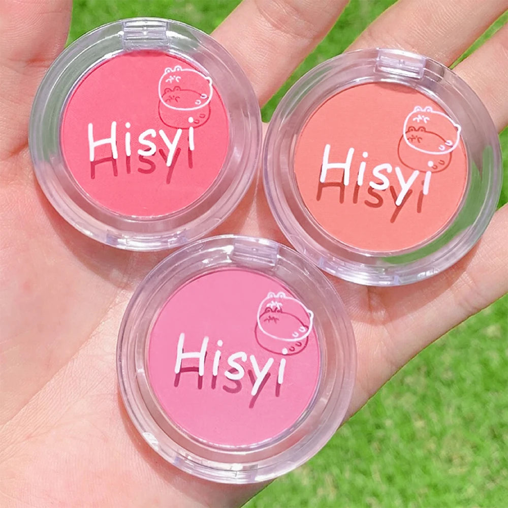 HISYI Matte Monochrome Blush Powder | Natural Nude Finish Matte Blush Powder QXL