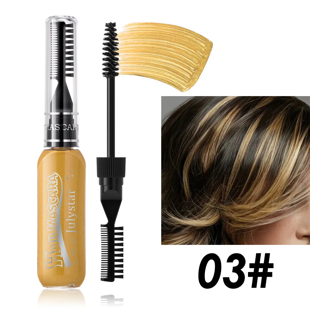 16-Color Disposable Hair Color Brush | Cosplay & Party Dye Temporary Hair Color QXL 03 15ml