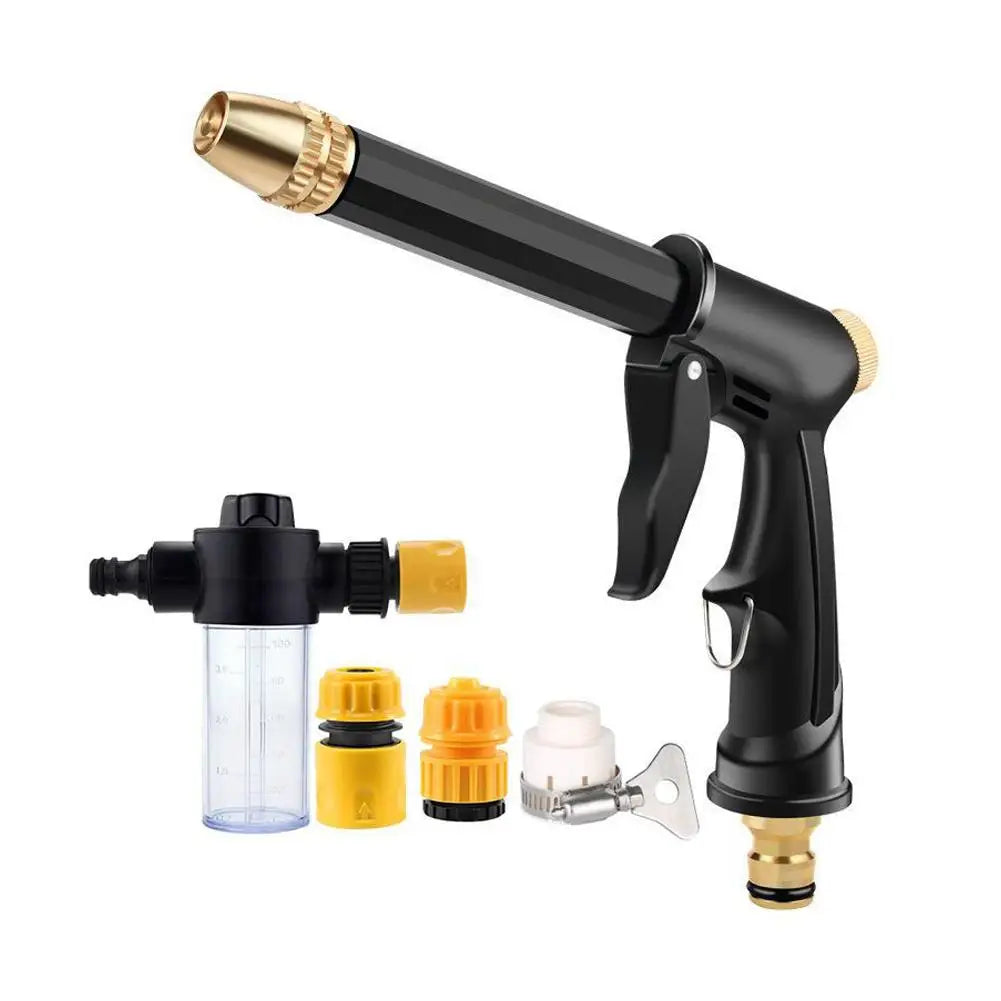 High Pressure Car Wash Water Gun | Adjustable Spray Nozzle Kit Spray Nozzle Hose Kit QXL Black3