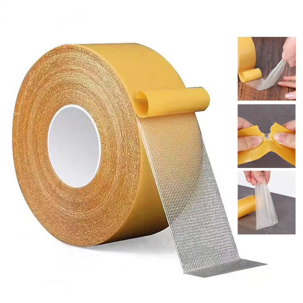 Double-Sided Mesh Grid Tape – Strong Waterproof Carpet Tape Double-Sided Tape QXL