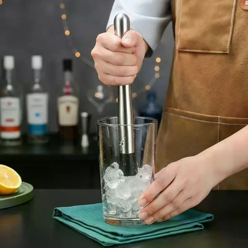 Stainless Steel Ice Hammer & Cocktail Muddler Bar Tool Cocktail Bar Tool QXL