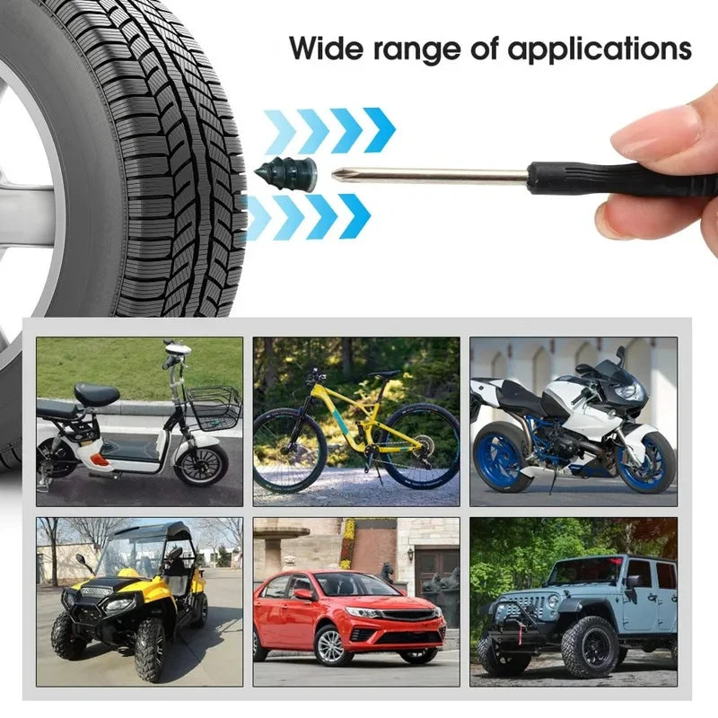 Self-Tapping Tyre Repair Rubber Nail Set | 31/51/61pc Kit Tyre Repair Kit QXL