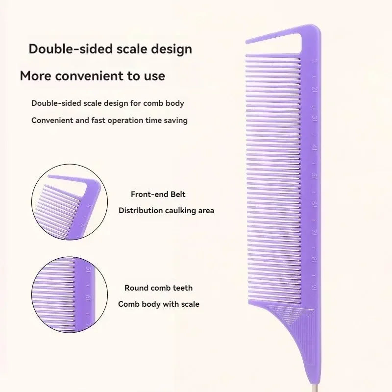 3-Piece Hair Comb Set – Steel Tail, Three-Row & Eyebrow Brush Hair Comb Set QXL