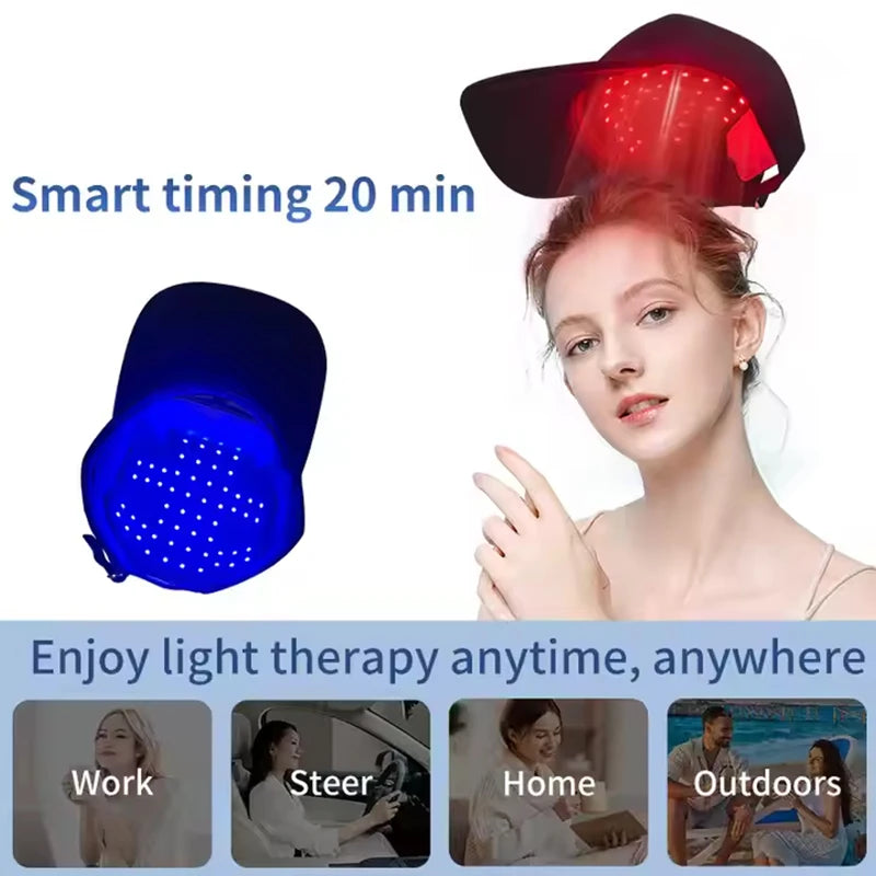Red & Infrared Light Therapy Hair Growth Cap | USB Charging Light Therapy Hair Cap QXL