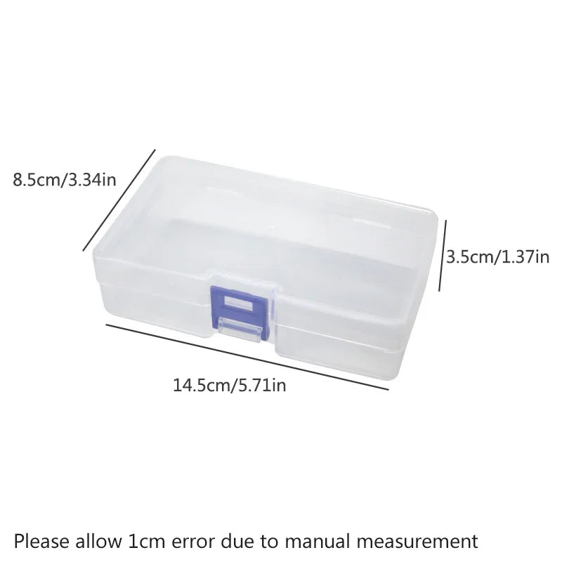 Transparent Plastic Storage Box | Small Items Organizer Plastic Storage Box QXL 14.5x8.5x3.5cm 1-5 Cells