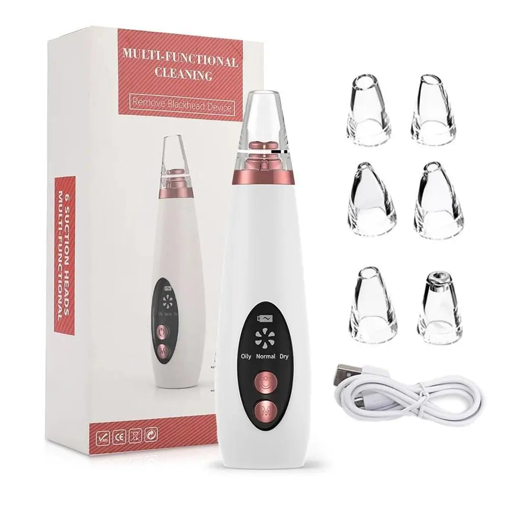 Electric Blackhead Remover | USB Rechargeable 3-Speed Pore Vacuum Pore Vacuum Cleanser QXL 1set