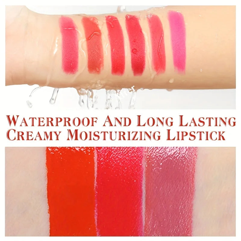 12-Color Creamy Moisturizing Lipstick | Long-Lasting Lip Makeup Creamy Lipstick QXL