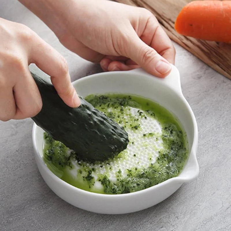 Ceramic Ginger Grater & Garlic Masher | Porcelain Kitchen Tool Ceramic Kitchen Grater QXL