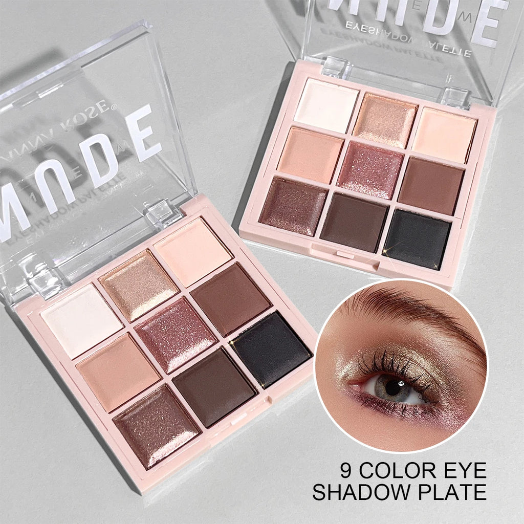 9-Color Eyeshadow Palette | Glitter, Shimmer & Matte Shades Eyeshadow Palette QXL