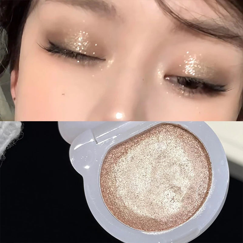 QiBest Pearlescent Glitter Eyeshadow Palette | Highlighter & Blush Glitter Eyeshadow Palette QXL