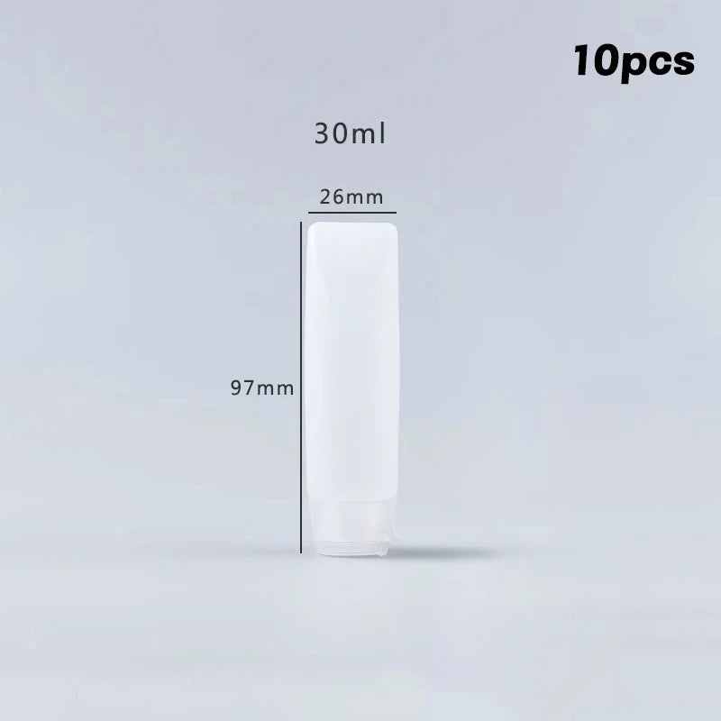 10-Pack Empty PE Squeeze Tubes 30/50ml | Refillable Travel Containers Refillable Squeeze Tubes QXL 30ML