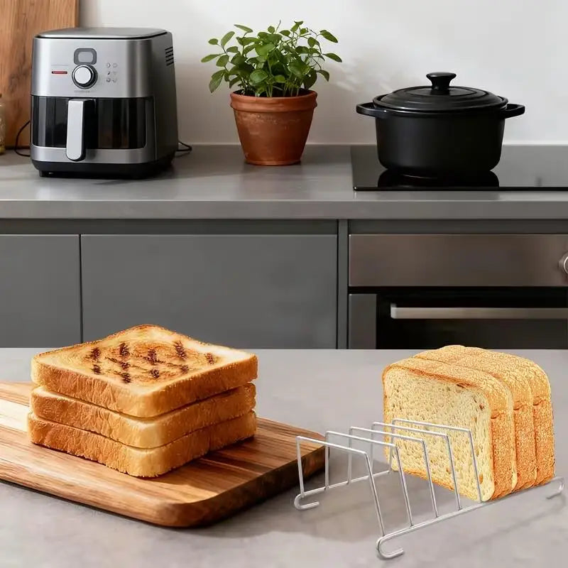 Stainless Steel Toast Rack | Multi-Slot Bread Cooling Stand Toast Rack QXL