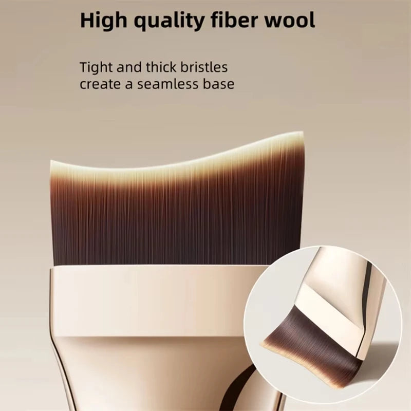 Fishtail Foundation Brush | Curved Angled Face Blending Brush Foundation Makeup Brush QXL