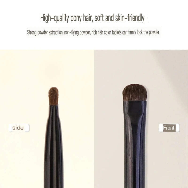 3-Pc Horsehair Eye Brush Set | Flat Detail Eyeliner Brushes Eye Makeup Brush Set QXL