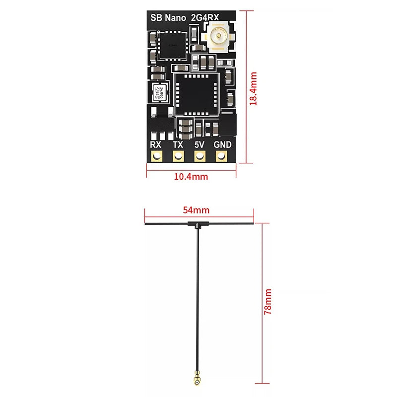 SpeedyBee ELRS Nano 2.4GHz Receiver | FPV Drone DIY Part FPV Drone Receiver QXL ONE SIZE