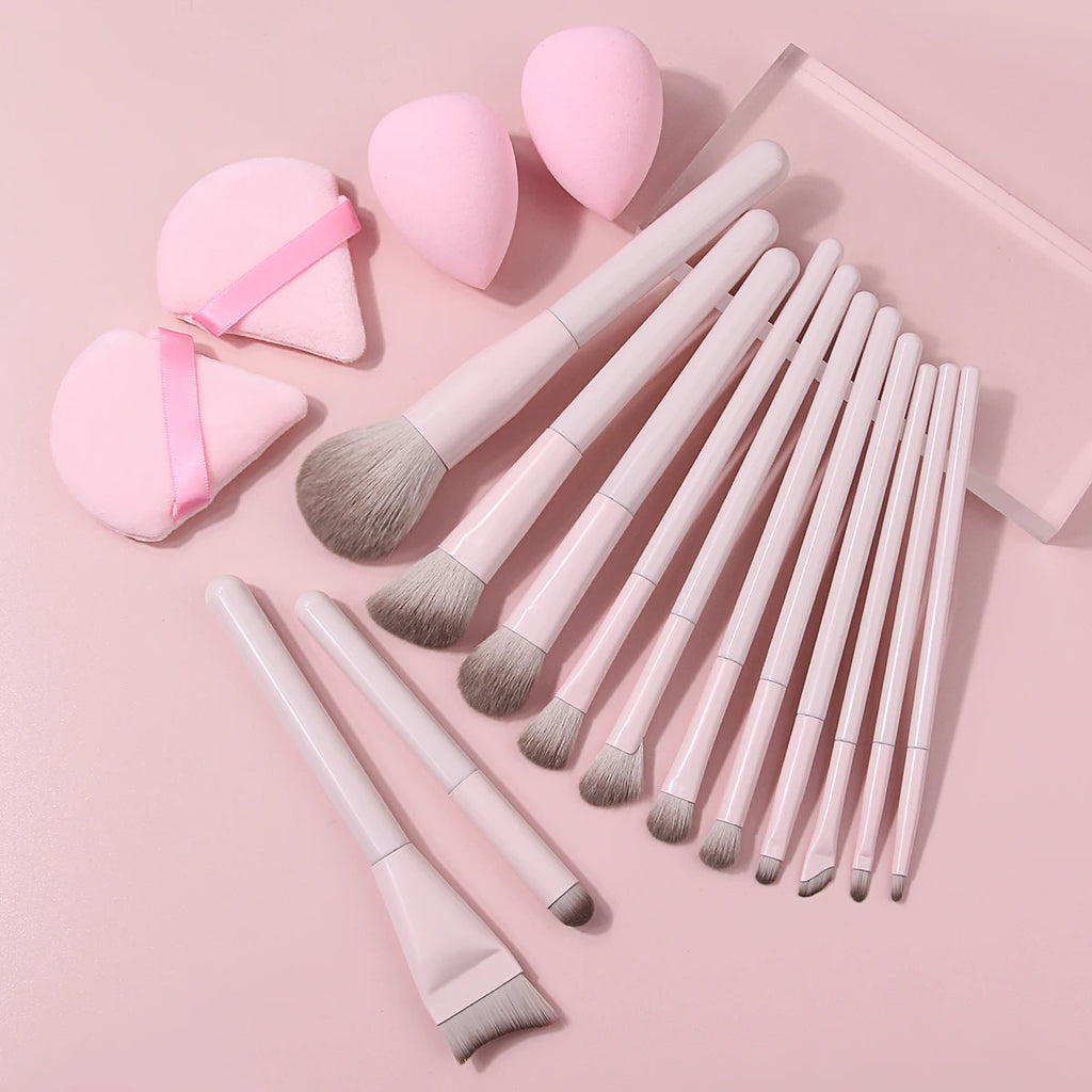 KOSSHOW 17-Piece Makeup Brush Kit | Face & Eye Brushes Makeup Brush Set QXL