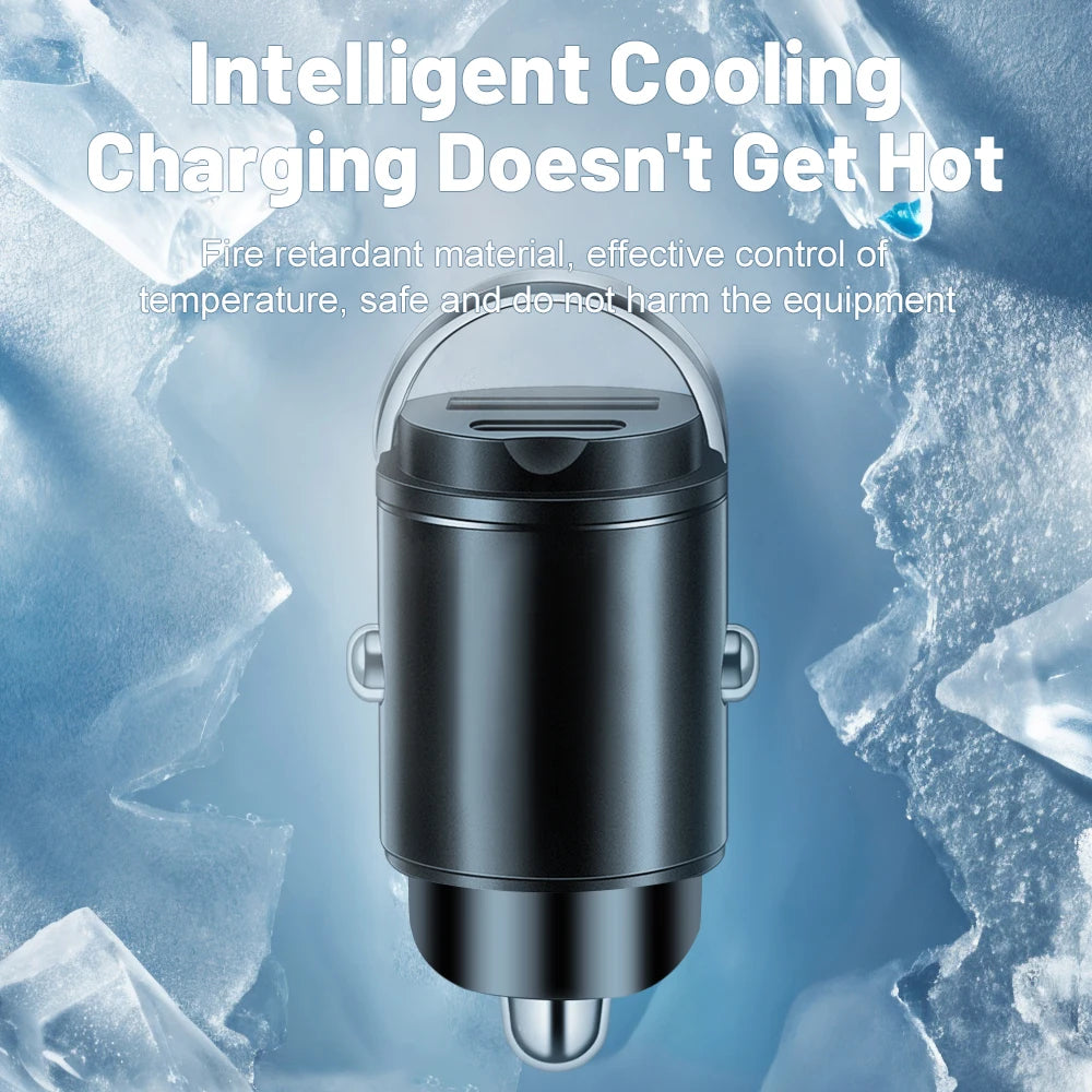Mini 200W USB-C PD QC Car Charger | Fast Charging Adapter USB Car Charger QXL