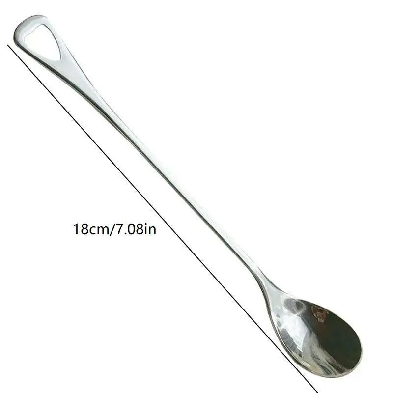 2-Pack Stainless Steel Long Handle Coffee & Dessert Spoons Long Handle Spoon QXL