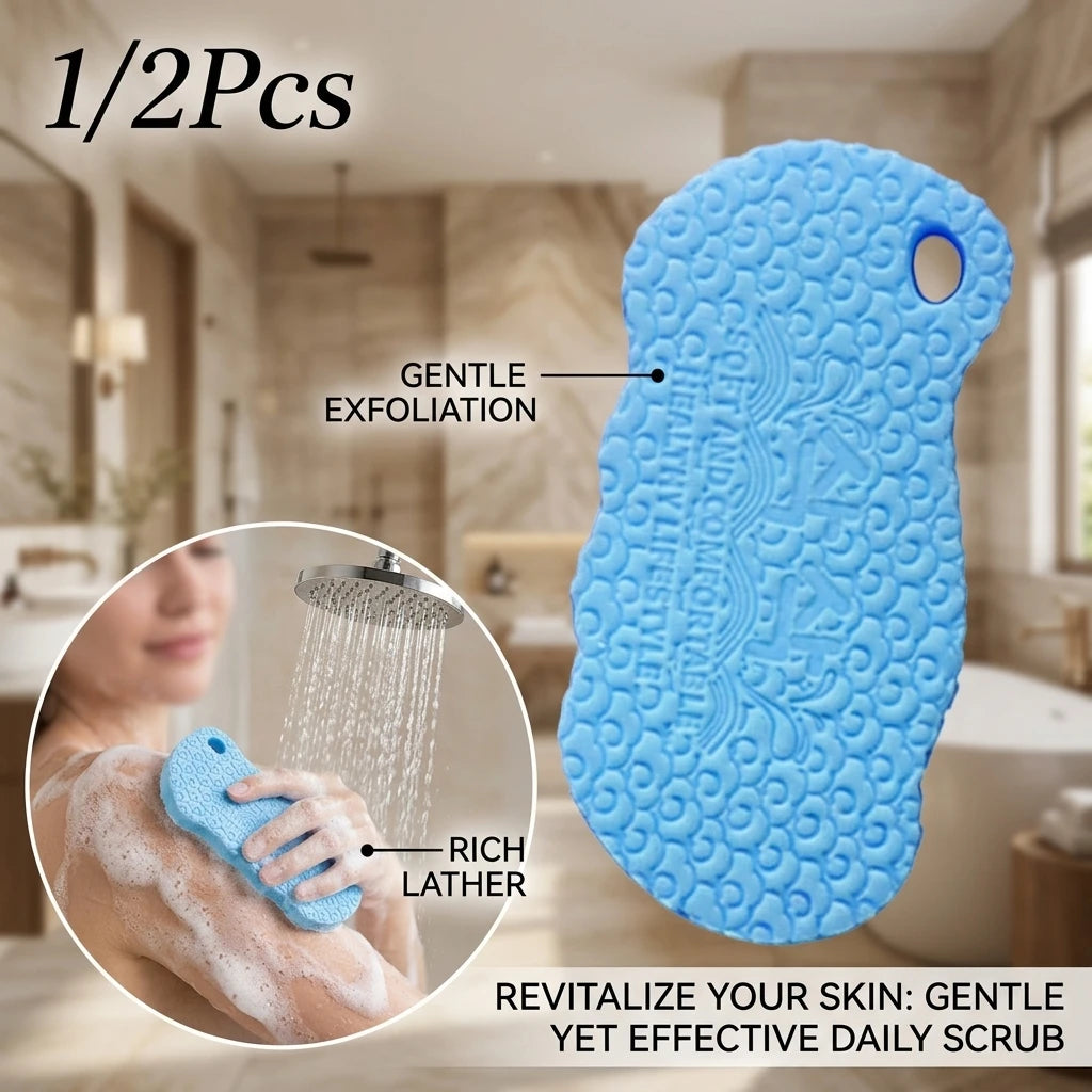 Magic Exfoliating Bath Sponge for Kids & Adults | 1–2 Pack Exfoliating Bath Sponge QXL