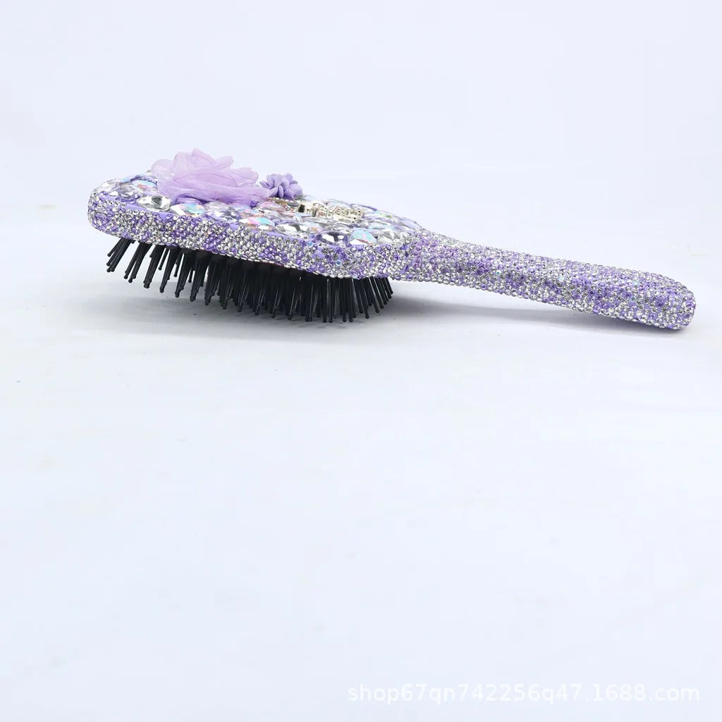 Diamond Air Cushion Scalp Massage Comb | Anti-Static Wide Board Scalp Massage Comb QXL Mixed Purple