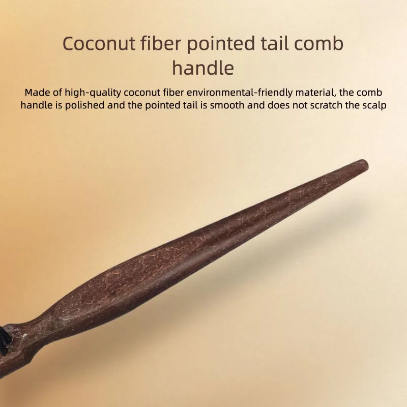 Wooden Narrow-Tooth Rat Tail Comb | Teasing & Volume Styling Hair Teasing Comb QXL