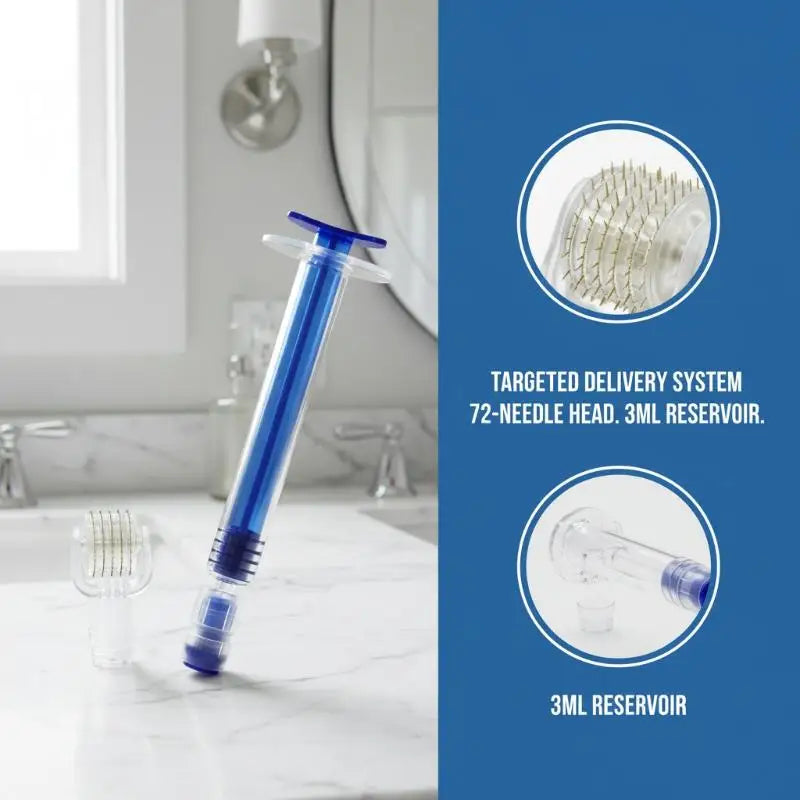 BIOAOUA 0.25mm Microneedle Roller – Scalp & Hair Serum Microneedle Dermaroller QXL
