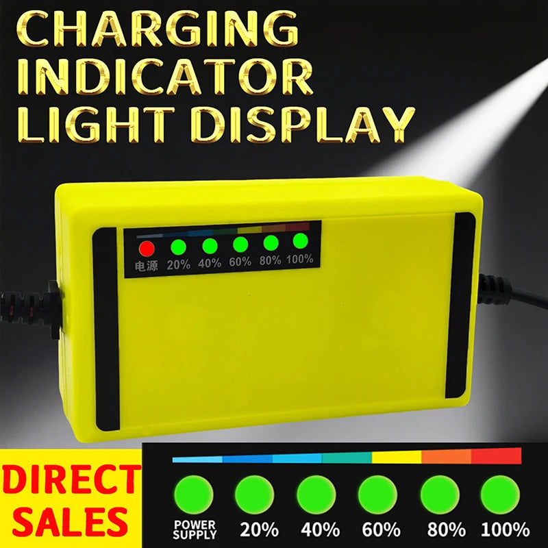 12V Lead-Acid Battery Charger 4AH–20AH | Pulse Repair LED Display Battery Charger QXL