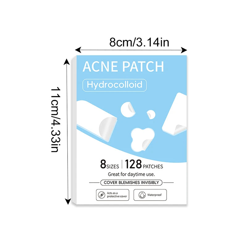 128-Pc Invisible Pimple Patches | Colorful Acne Cover Stickers Acne Pimple Patches QXL 128PCS