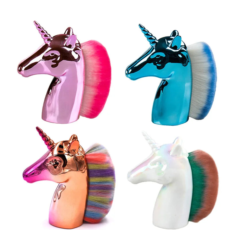 Unicorn Nail Dust Brush | Manicure & Gel Art Cleaning Tool Nail Dust Brush QXL