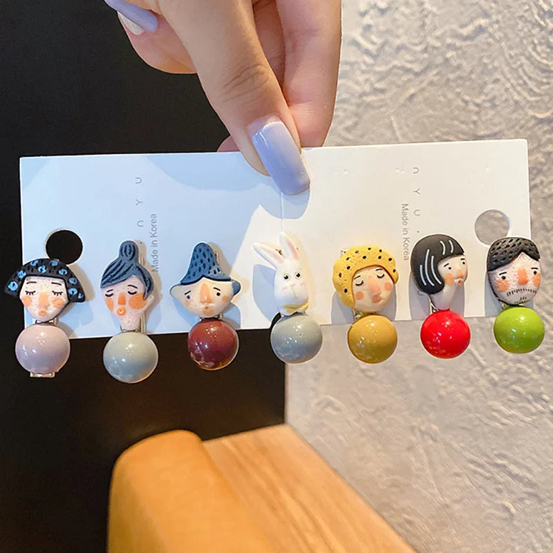 Funny Person Duckbill Hair Clips – Creative Handmade Barrettes Novelty Hair Clips QXL