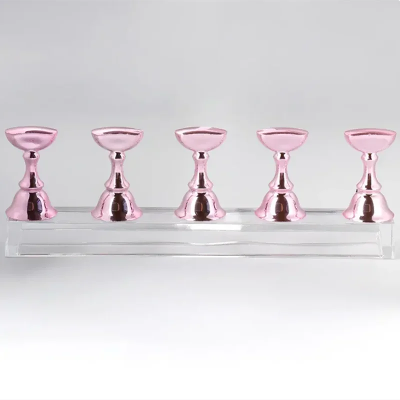 5-Pc Magnetic Nail Tips Display Stand | UV Gel Polish Holder Nail Art Display Stand QXL