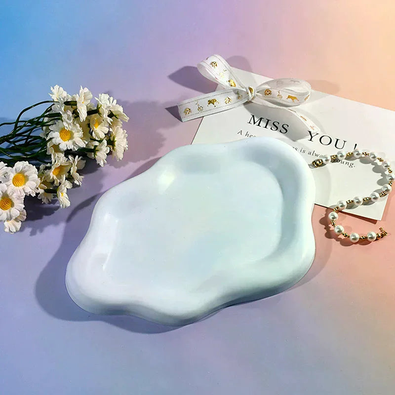 Cloud Shape Silicone Resin Mold – DIY Tray & Candle Holder Silicone Casting Mold QXL