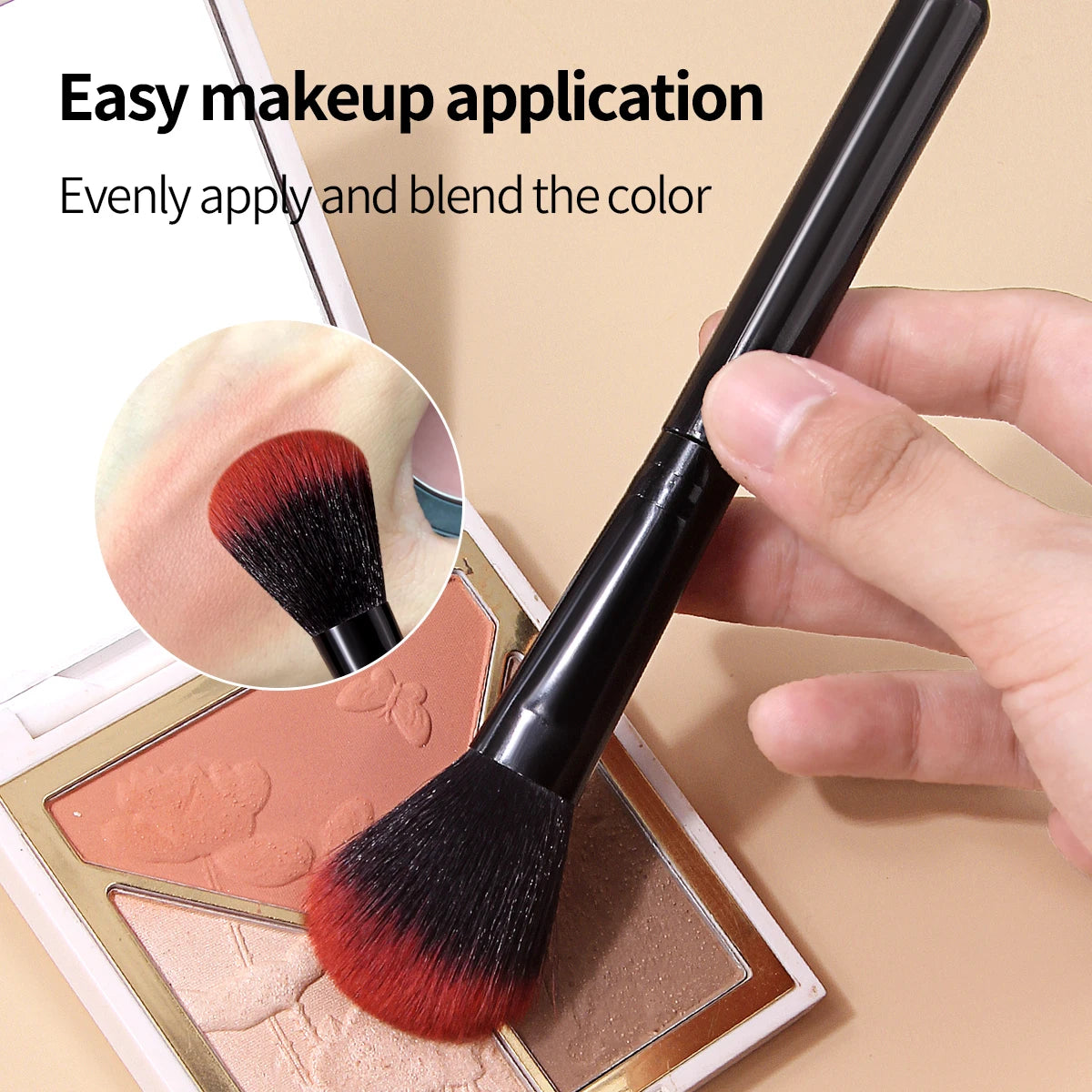KOSSHOW 2-Pack Fluffy Blush Brushes | Blendable & Buildable Blush Brush Set QXL