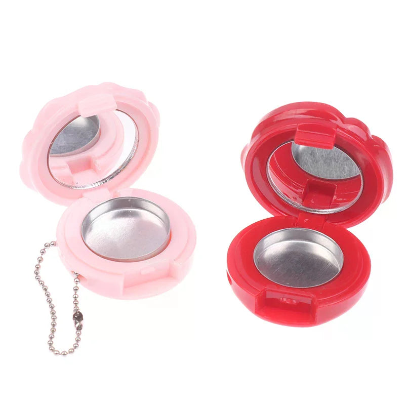 Rose Flower Mirror Keychain & Refillable Makeup Case | JCSYFAC Refillable Makeup Compact QXL
