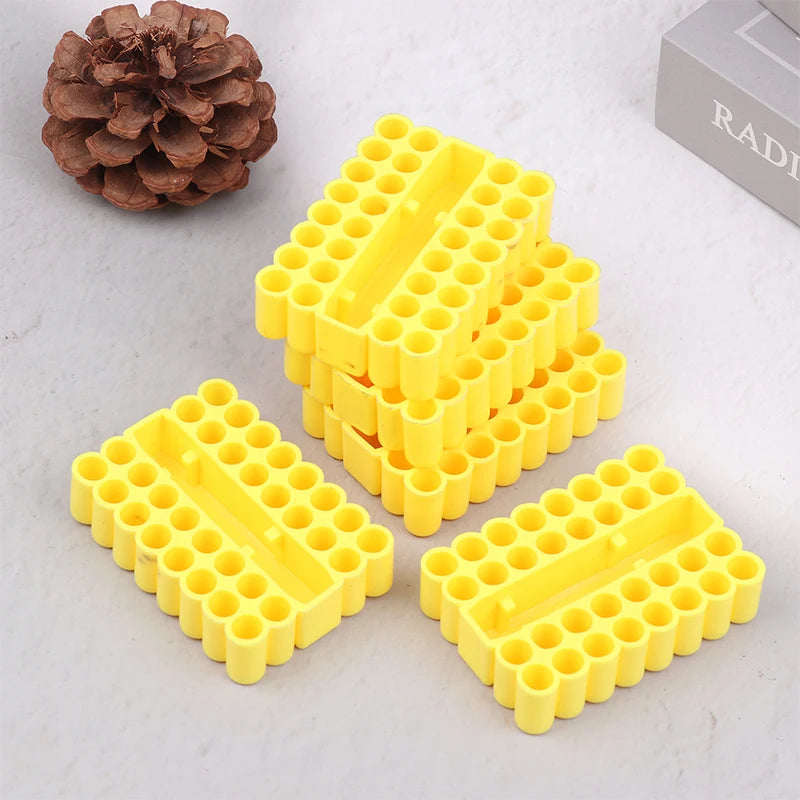32-Hole Screwdriver Bit Holder Organizer | 6.35mm 1/4" Bit Organizer Tray QXL